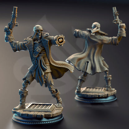 Scallywag – Untoter Skelett-Ranger-Pirat mit Pistolen