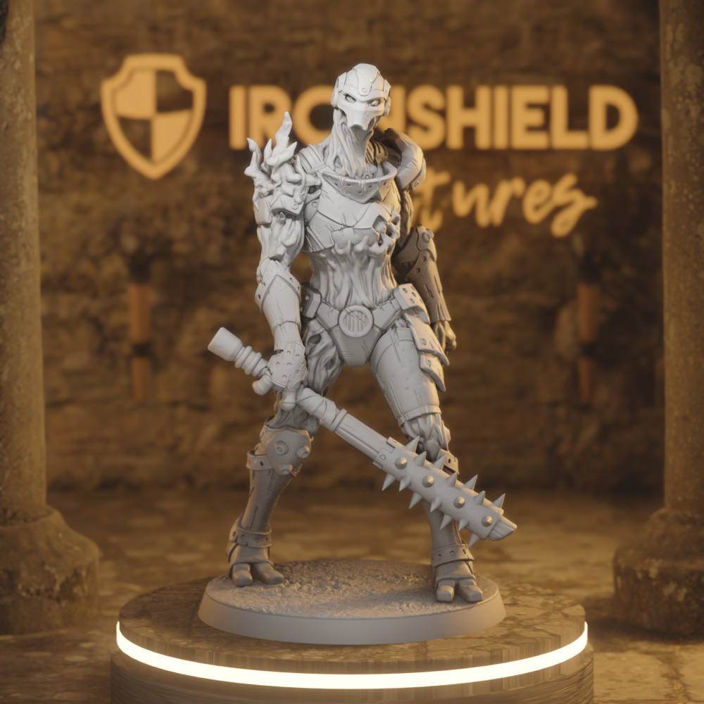 Unearthed Forgeborn 1 Construct Fighter DnD miniature 3D printed resin tabletop RPG figure