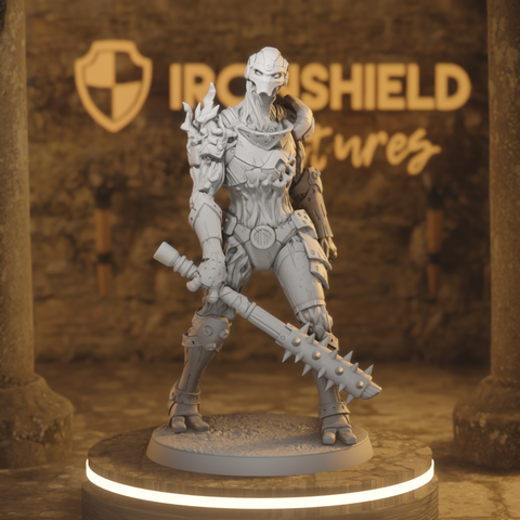 Unearthed Forgeborn - Corrupted Warforged Construct Fighter Crystal-Grown Revenant