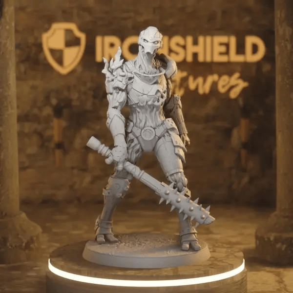 Unearthed Forgeborn 1 DnD miniature 360 turntable animation