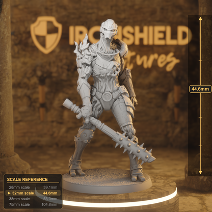 Unearthed Forgeborn 1 Construct Fighter DnD miniature 3D printed resin tabletop RPG figure