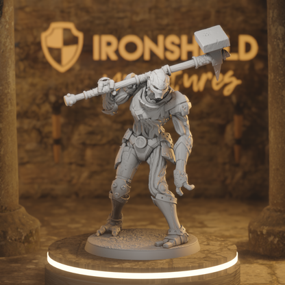 The Whirring Island - Unearthed Forgeborn - Corrupted Warforged Construct Fighter Warhammer Revenant