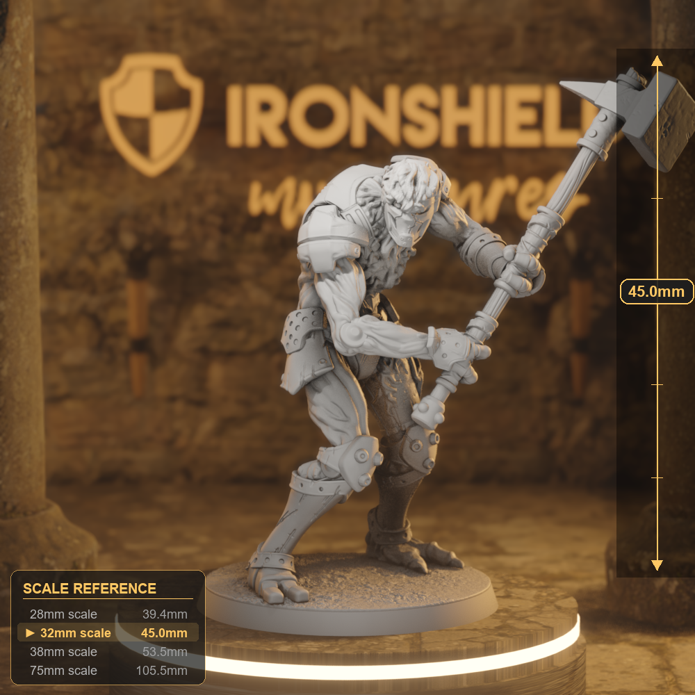 Unearthed Forgeborn 4 Construct Fighter DnD miniature 3D printed resin tabletop RPG figure