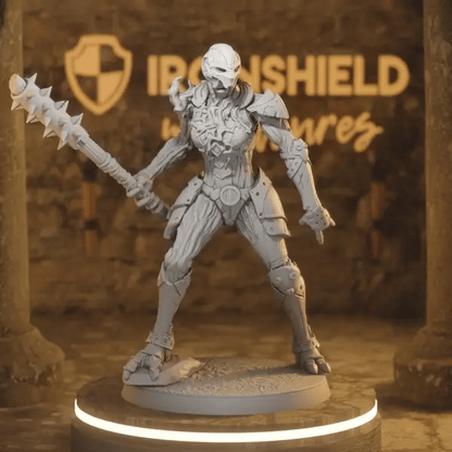 Unearthed Forgeborn 5 DnD miniature 360 turntable animation