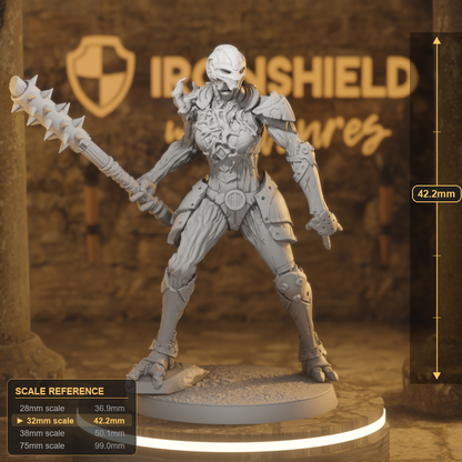 Unearthed Forgeborn 5 Construct Fighter DnD miniature 3D printed resin tabletop RPG figure