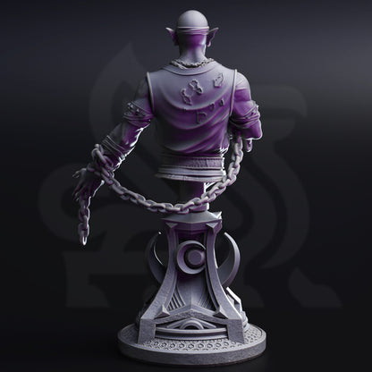 BUST - Uxas – Blind Drow Monk 120mm tall