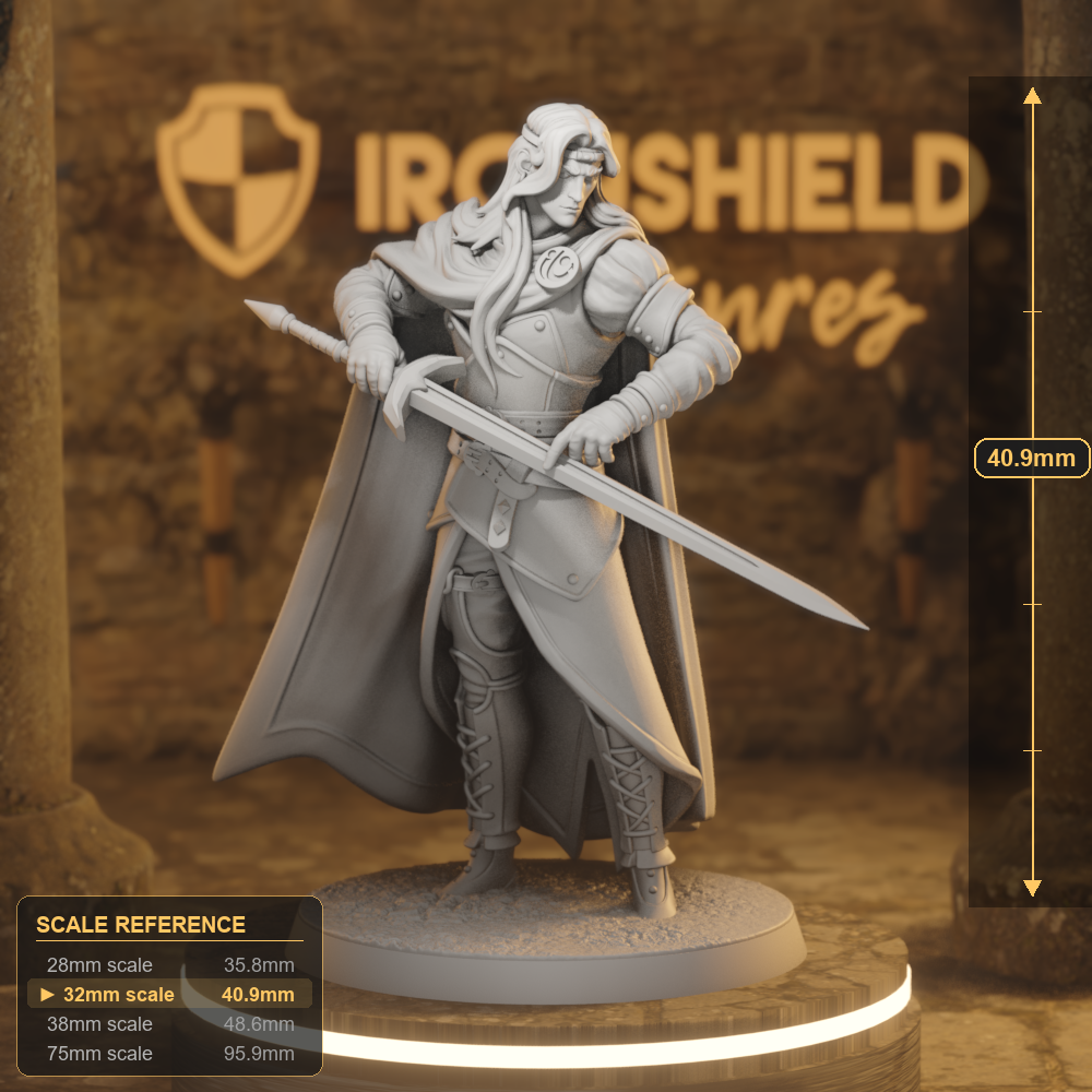 Vaelyx Shadow Warlock 1 Elf Warlock DnD miniature 3D printed resin tabletop RPG figure