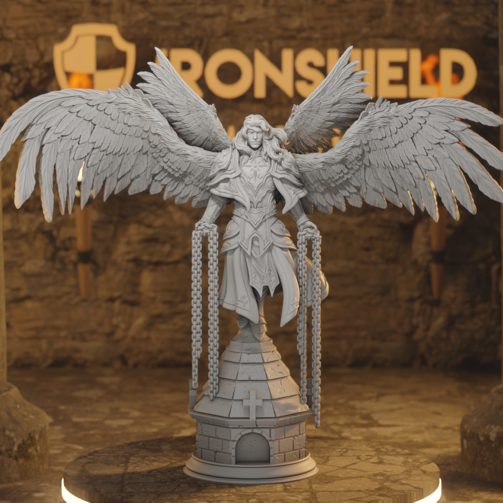 Varathos Celestial Sorcerer, Warlock DnD miniature 3D printed resin tabletop RPG figure
