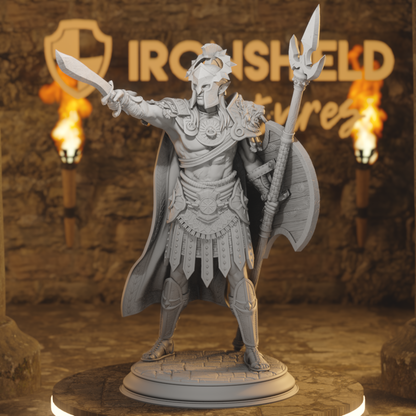 Vilryn Kaedrys Elf Fighter DnD miniature 3D printed resin tabletop RPG figure