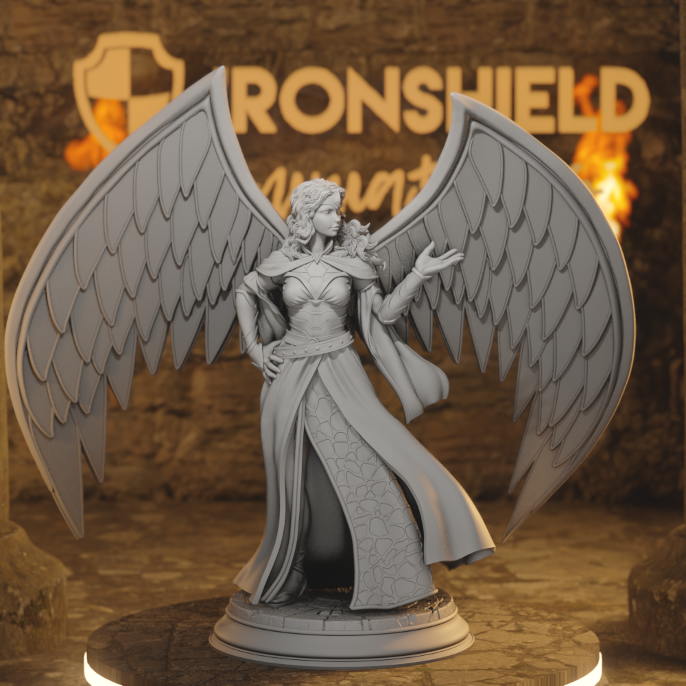 Vitria Celestial, Elf Sorcerer, Wizard DnD miniature 3D printed resin tabletop RPG figure