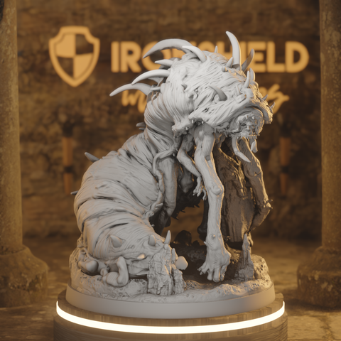 Whispering Worm - Crested Aberration Grub Horror Crawling Fanged Spawn of Lowtown