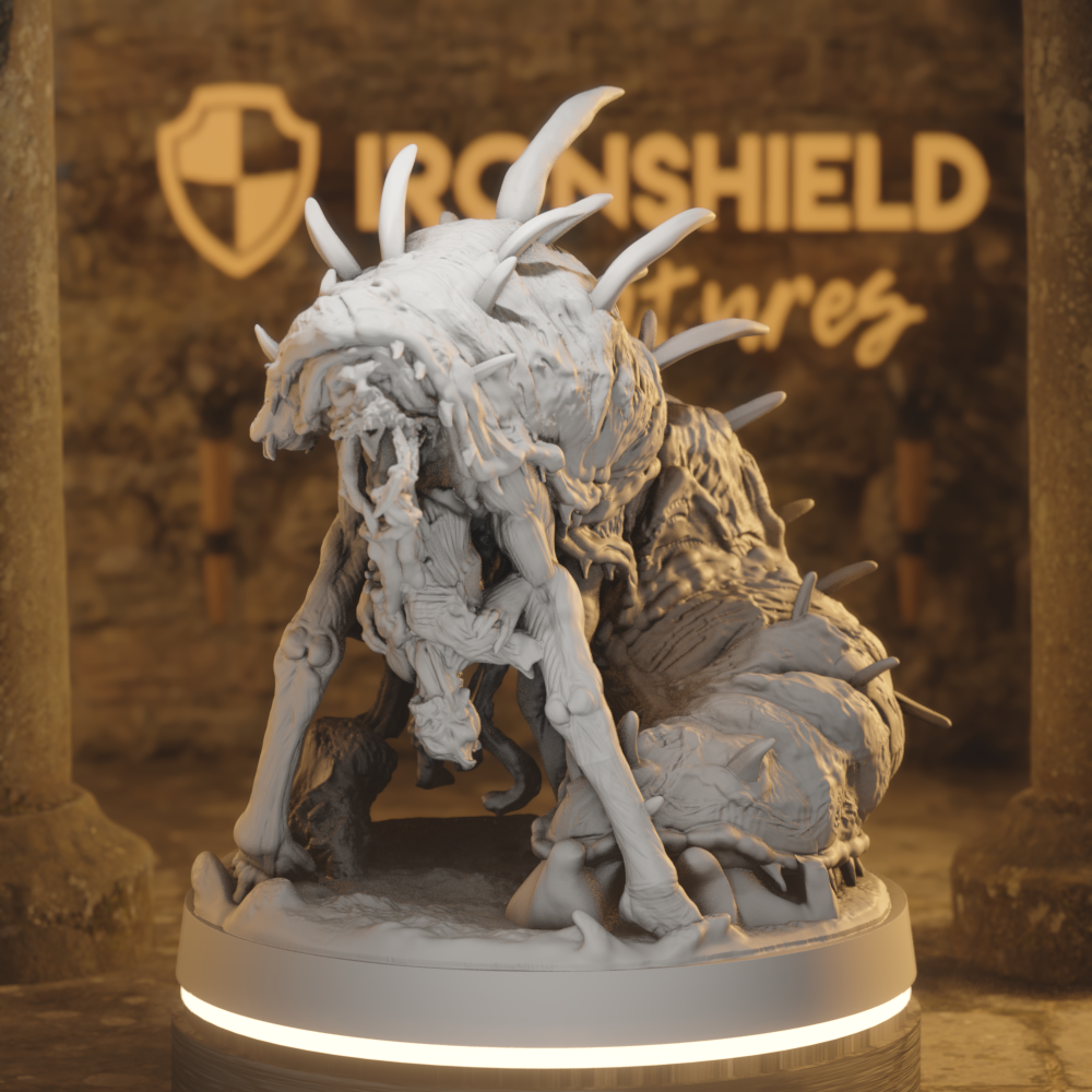 Whispering Worm 3 Aberration DnD miniature 3D printed resin tabletop RPG figure