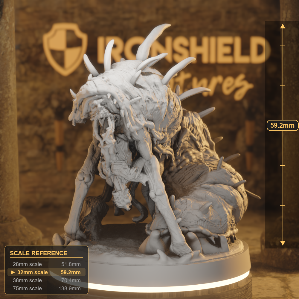 Whispering Worm 3 Aberration DnD miniature 3D printed resin tabletop RPG figure