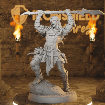 Whisperwood Guardian 4 Elf Ranger DnD miniature 3D printed resin tabletop RPG figure