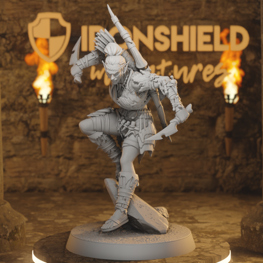 Whisperwood Ranger 3 Elf Ranger DnD miniature 3D printed resin tabletop RPG figure