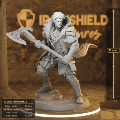 Witchfinder Hans - Human Fighter Ranger Axe-Wielding Witch Hunter