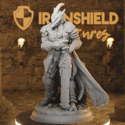 Wreathe Automaton Champion Barbarian Fighter DnD miniature 3D printed resin tabletop RPG figure