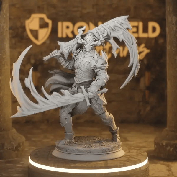 Arcane Armour C DnD miniature 360 turntable animation