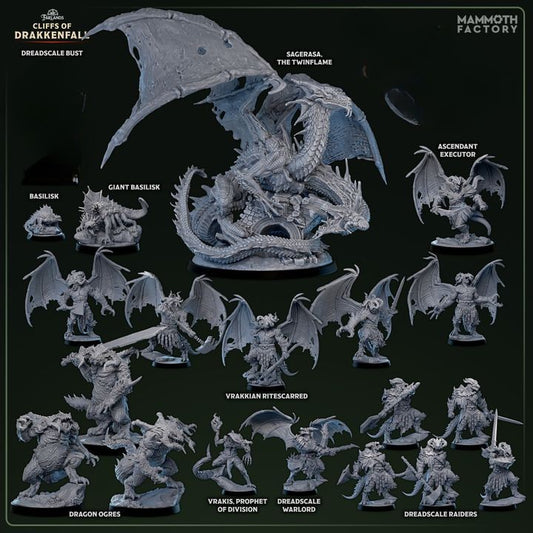 Cliffs of Drakkenfall - DND 5e Starter Campaign - Full Set 19 Figures + Maps