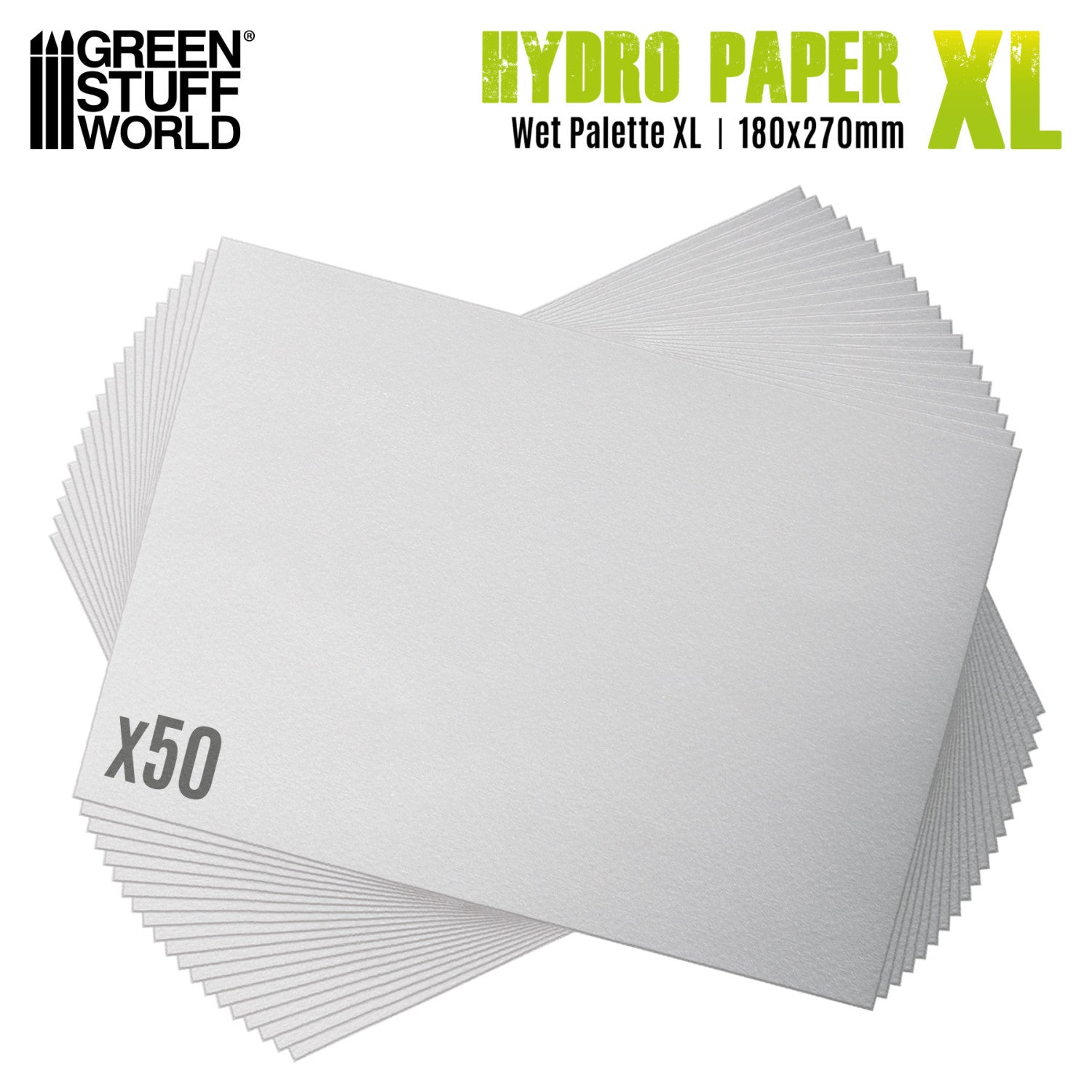 Green Stuff World HYDRO PAPER sheet XL 180x270mm Pack x50
