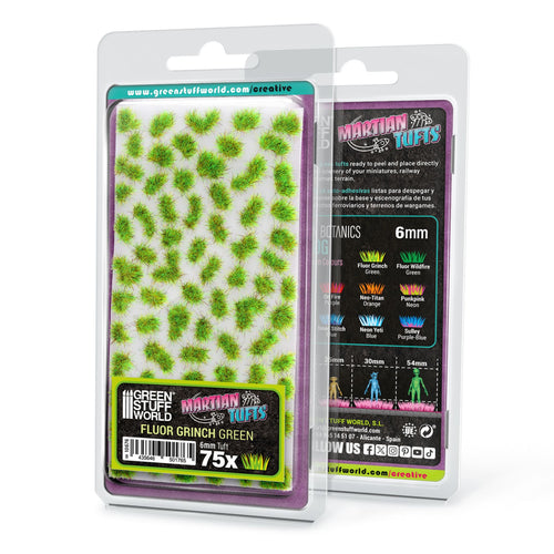 Green Stuff World Martian Tufts 6mm - FLUOR GRINCH GREEN