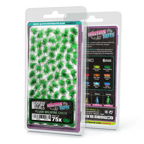 Green Stuff World Martian Tufts 6mm - FLUOR WILDFIRE GREEN