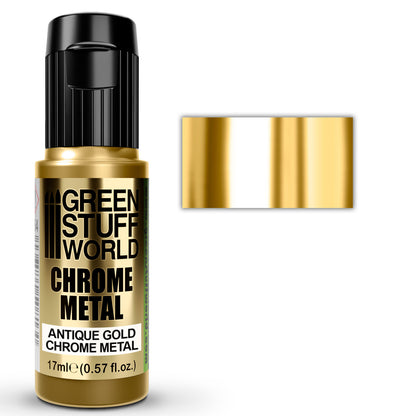Green Stuff World Chrome Metal Paint - ANTIQUE GOLD COLOR 17ml
