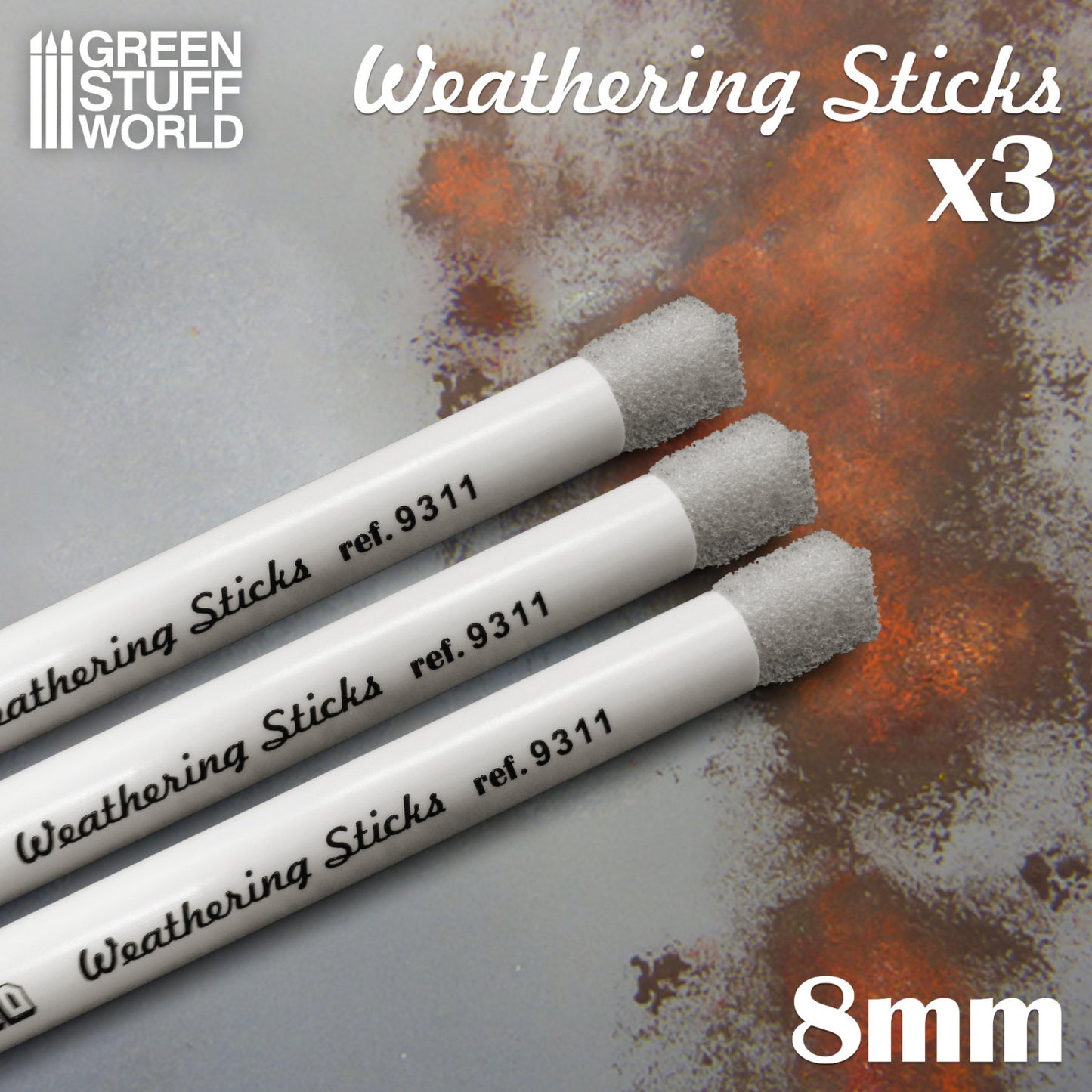 Green Stuff World Weathering Sticks 8mm (set 3pc)