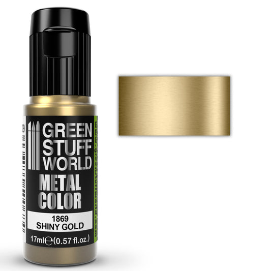 Green Stuff World Acrylic Metal Paint - SHINY GOLD 17ml