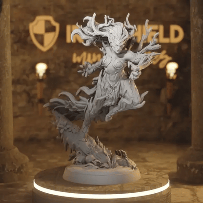 Graveroot Druid Druid DnD miniature 360 turntable animation