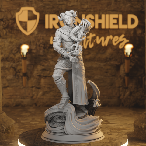 Heron - Tiefling Infernal Warlock Figure 12k + Base Print 3D RPG Miniature Gift Idea mini | Dungeons & Dragons DND Tabletop | DM Stash