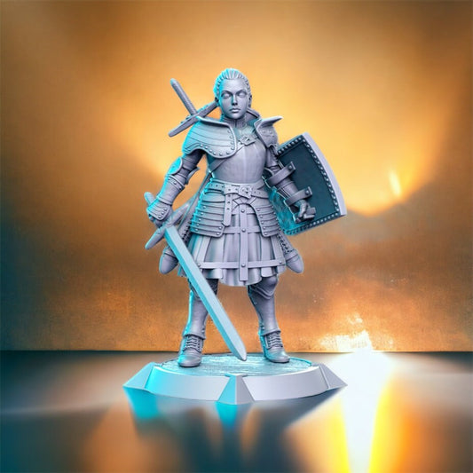 Bella knight warrior dnd figure print 3d resin 12k 32mm miniatures figures mini express delivery