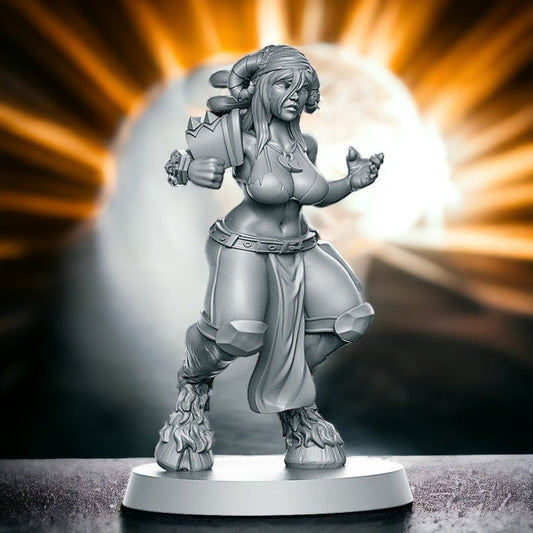 Khorngor centaur woman dnd figure print 3d resin 12k 32mm miniatures figures mini express delivery