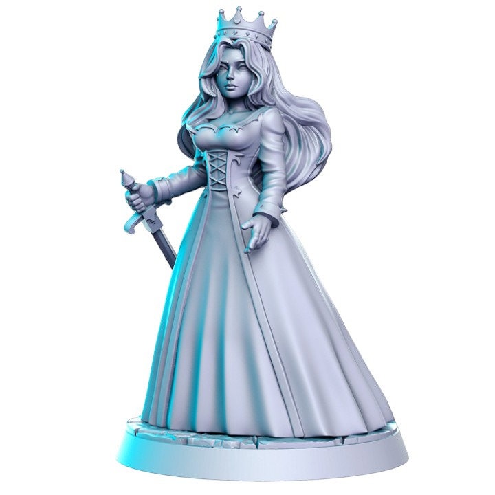 Queen Meliande princes crown dnd figure print 3d resin 12k 32mm miniatures figures mini