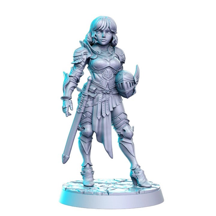 Svanielle captain of the guard dnd figure print 3d resin 12k 32mm miniatures figures mini