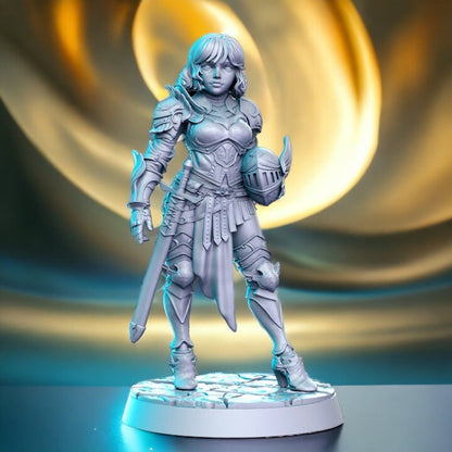 Svanielle captain of the guard dnd figure print 3d resin 12k 32mm miniatures figures mini