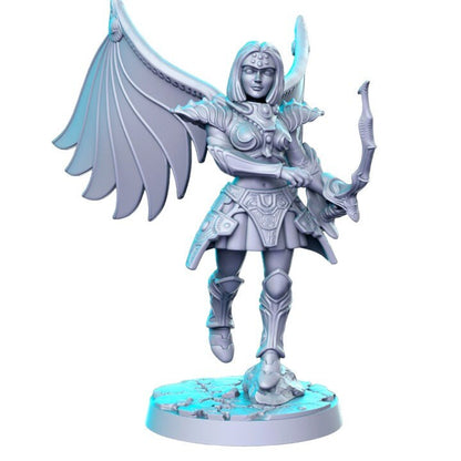 Shana winged archer dnd figure print 3d resin 12k 32mm miniatures figures mini