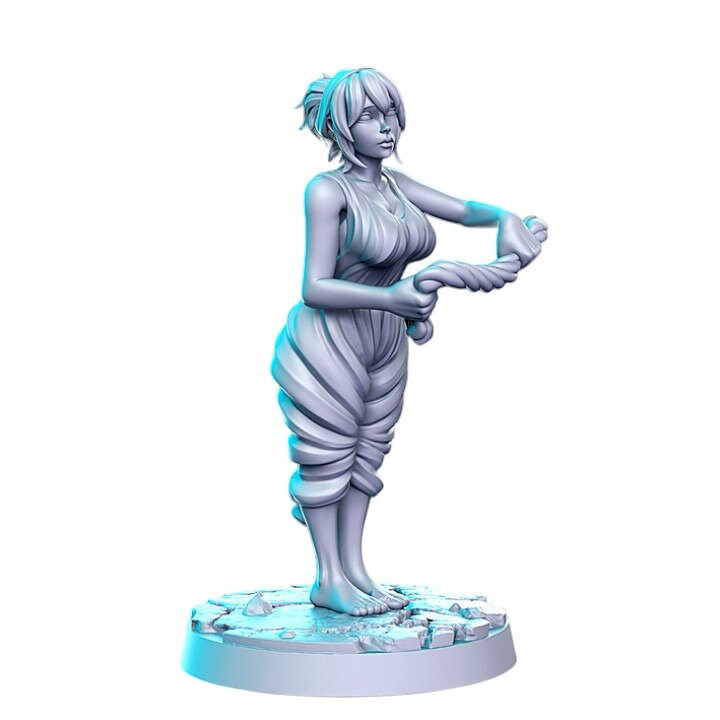 Beth washing girl for dnd figure print 3d resin 12k 32mm miniatures figures mini