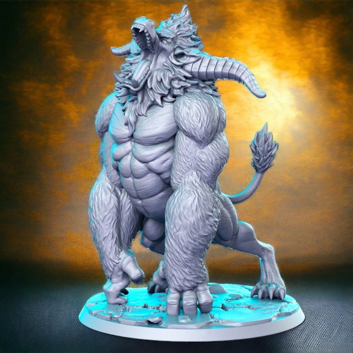 Bullape mutant monster for dnd figure print 3d resin 12k 32mm miniatures figures mini