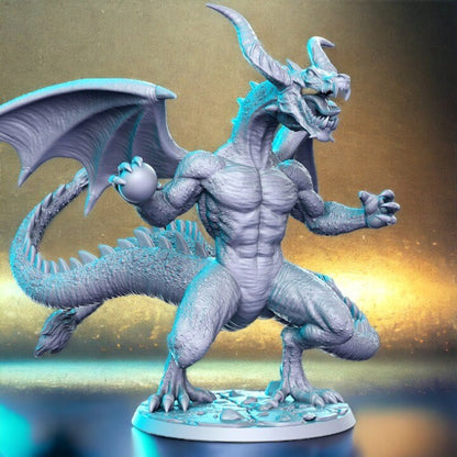 Baharan dragon lord evil boos monster for dnd figure print 3d resin 12k 32mm miniatures figures mini