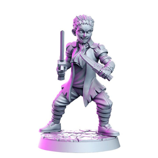 Droso young villain boy daggers for dnd figure print 3d resin 12k 32mm miniatures figures mini