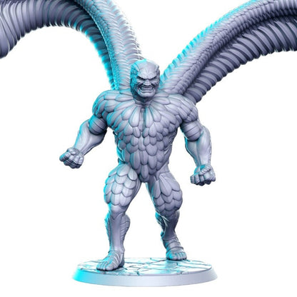 Muzkhar cleric abomination flying brave titan with huge wings for dnd figure print 3d resin 12k 32mm miniatures figures mini