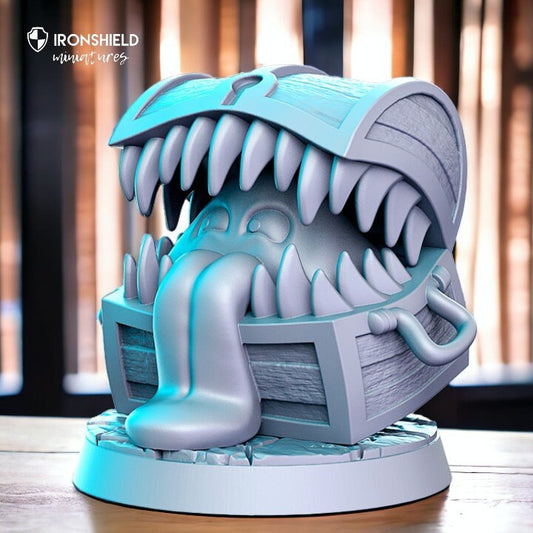 Mymic box crate monster eater creature pet hidden monster for dnd figure print 3d resin 12k 32mm miniatures figures mini