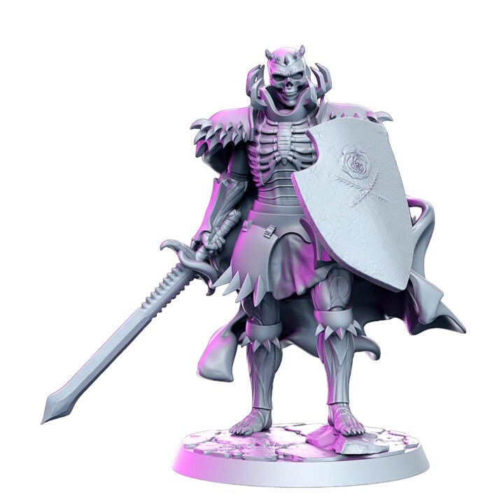 Skrull dark knight lord of death king of dead warriors for dnd figure print 3d resin 12k 32mm miniatures figures mini