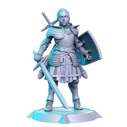 Bella knight warrior dnd figure print 3d resin 12k 32mm miniatures figures mini express delivery