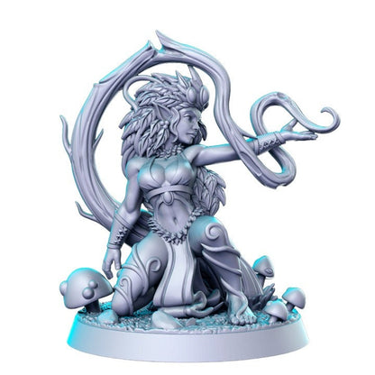 Dryad druid women nature spells dnd figure print 3d resin 12k 32mm miniatures figures mini