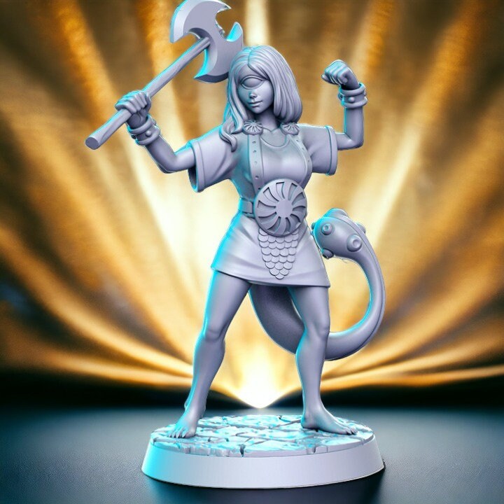 Fimir Cyclop girl dnd figure print 3d resin 12k 32mm miniatures figures mini