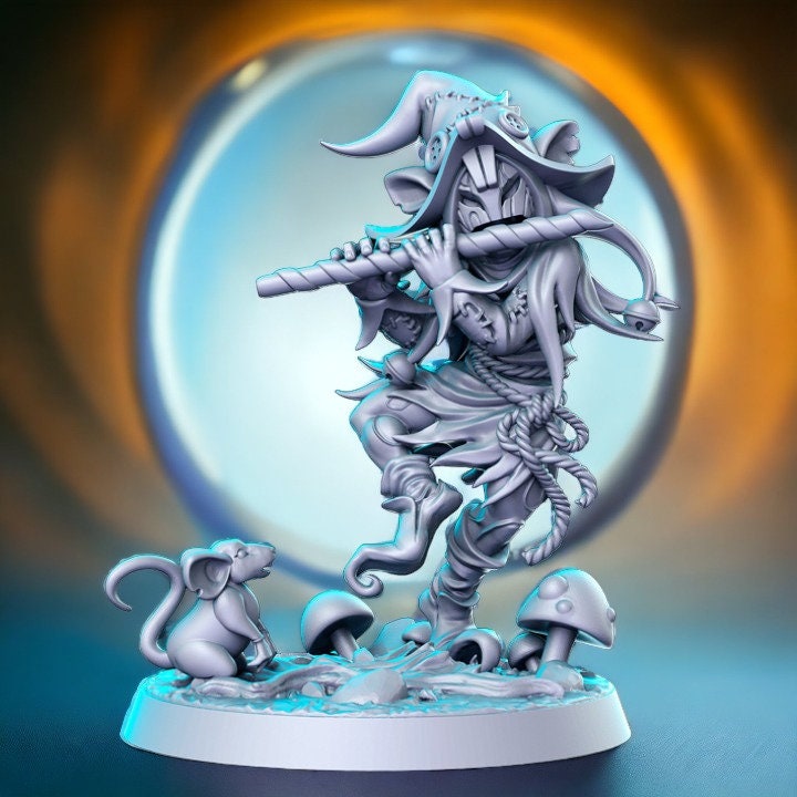 Nature wizard flutec druid chaotic dnd figure print 3d resin 12k 32mm miniatures figures mini