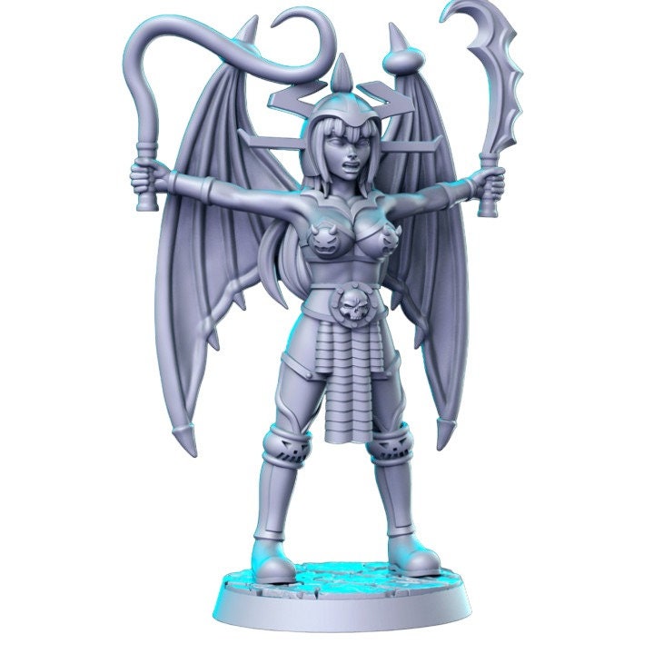 Gargoyle with wings dnd figure print 3d resin 12k 32mm miniatures figures mini