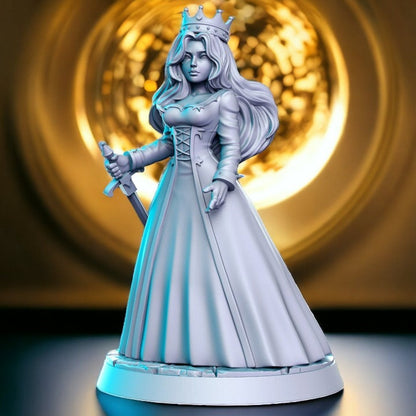 Queen Meliande princes crown dnd figure print 3d resin 12k 32mm miniatures figures mini